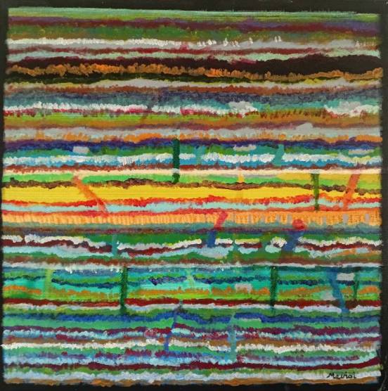Infini - acrylique sur toile œuvre originale abstraite 40x40cm