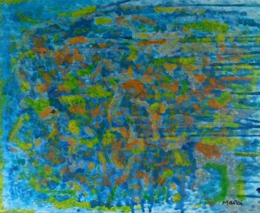 Ouverture - peinture intuitive acrylique œuvre originale 33x41cm
